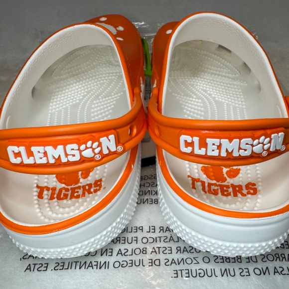 Clemson University Crocs Classic Tigers Clogs Size M7 W9 Shoes Orange NEW NWT! - Picture 3 of 8